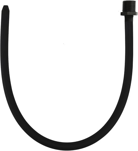 Miniatura 4 de Boquilla de silicona, accesorio para enema, boquilla de manguera negra reutilizable (20 pulgadas)