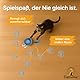 Tierhood TurboBall - Katzenspielzeug Selbstbeschäftigung - Katzenspielzeug elektrisch - Katzen Spielzeug - Intelligenzspielzeug für Katzen - Katzenball elektrisch- Interaktives Spielzeug für Katzen