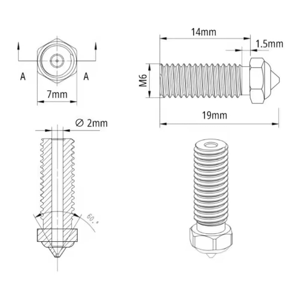 Amazon.co.jp: QIDI Tech X-Plus 3/X-Max 3/X-Plus 3 Hotend