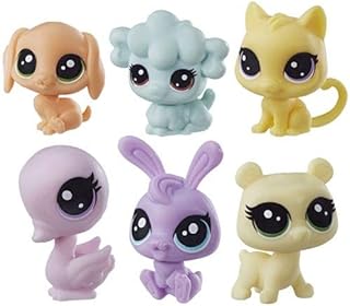 Littlest Pet Shop Entry Level Pets Wave 1 Set Puppy Cat Sheep Swan Bunny Bear