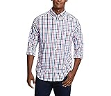 Nautica Men's Wrinkle Resistant Long Sleeve Button Front Shirt, Dreamy Coral, Large