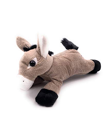 Onwomania Plüschtier Stofftier Kuscheltier Maultier Langohr Reitesel Esel Länge 19 cm Grau