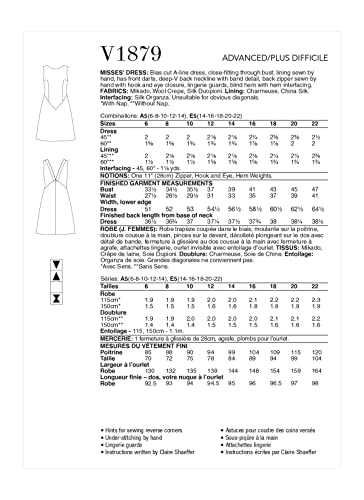 Vogue Patterns V1879E5 Misses Dress E5 (14-16-18-20-22), Multicolor - Image 2
