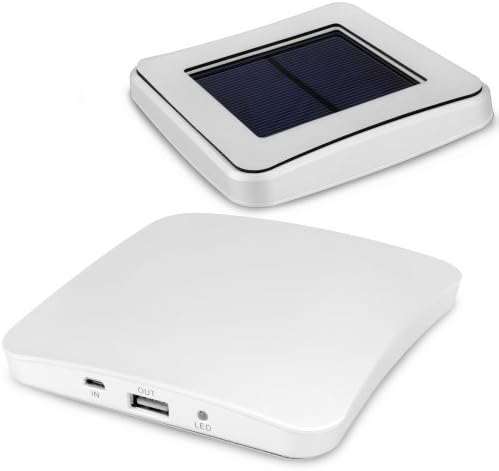 Universal Solar WindowMount Rejuva PowerPack - High Performance, Portable Solar Power 1800 mAh Rechargeable Smartphone Battery Charger (White)