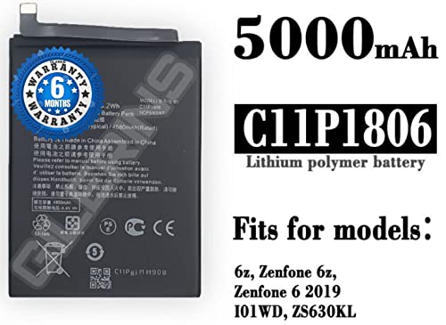 Image of THE BATTERY STORE Orignal replacment Battery for ASUS 6Z ZS630KL-2A037WW Zenfone 6 ASUS I01WD, ZS630KL, I01WD Model: C11P1806 Battery with 6 Months warrenty (for ASUS 6Z ZS630KL-2A037WW Zenfone 6)