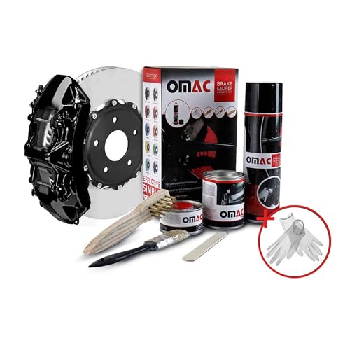 OMAC Black Glossy Caliper Paint Kit