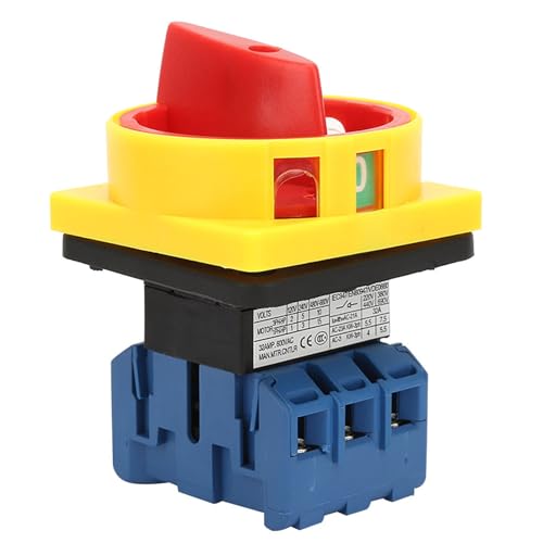 25A/32A Load Circuit Breaker Switch High Strength Cam Power Switch Fingers for Machine Tools Compact Flame Retardant Plastic (32A)