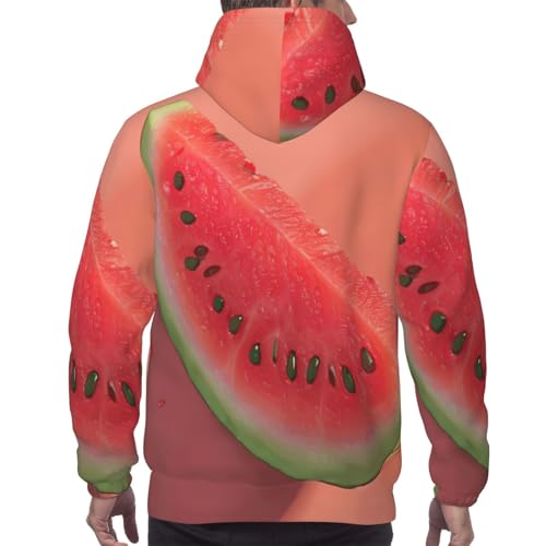 Sweat à capuche homme rouge EdWal imprimé pull sport poche - 4