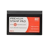 2000Plus Stamp Pad, Gel, Size #1, Red Ink (030254)