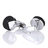 Género aplicable: neutral. NC Nuevo Metal Cobre Negro Patrón Gemelos Gemelos para Hombre Botones Negocios Gentleman Cuff Nails Banquete Regalos de Boda