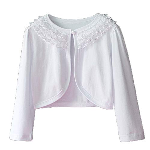 Little Girls' Long Short Sleeve Lace Bolero Cardigan Shrug Dress Cover up 2-11 Years (9#, 7-8T)
