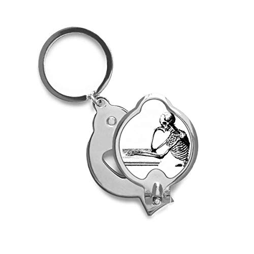 Coupe-ongles squelette humain sketch assis idéal pour votre routine de soin