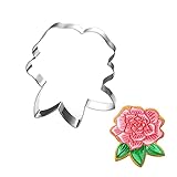Rose Cookie Cutter Set-3.9 Inch-Flower Biscui Cookie Cutters Fondant Molds