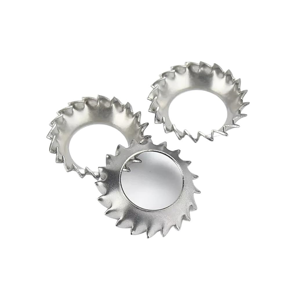 304 Stainless Steel Conical Serrated Lock External Tooth Funnel Saw-Shaped M3M4M5M6M8M10(50pcs M8)