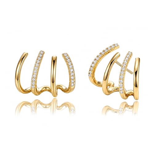 Boucles d'oreilles argent sterling et zircone cubique à porter du bureau aux soirées chic