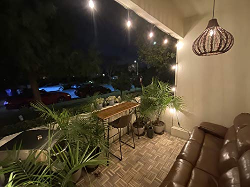 Bamboo Chandelier Handwoven Rattan Pendant Light Wicker Lamp Shade Ceiling Light Fixture Weave Hanging Light D13.8Inch, 12W 2700K Corn Bulb Included #TOP3