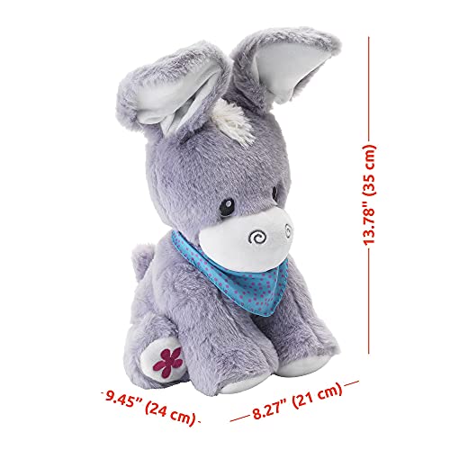 Kiddolab Cute Stuffed Animal Peek-A-Boo Donkey - Baby Toys For 6 To 12 & 18 Months Old Toddlers - Soft Plush Toy With Moving Ears - Baby Stuffed Animals For Infants W/Songs, Nursery Tunes & Lullabies #TOP6