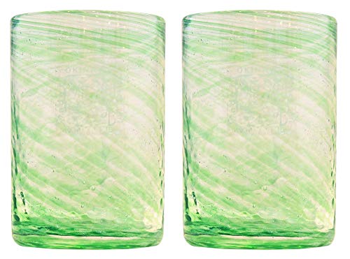 Genkawa Genkichi Kobo Vaso Straight Glass verde pack 2