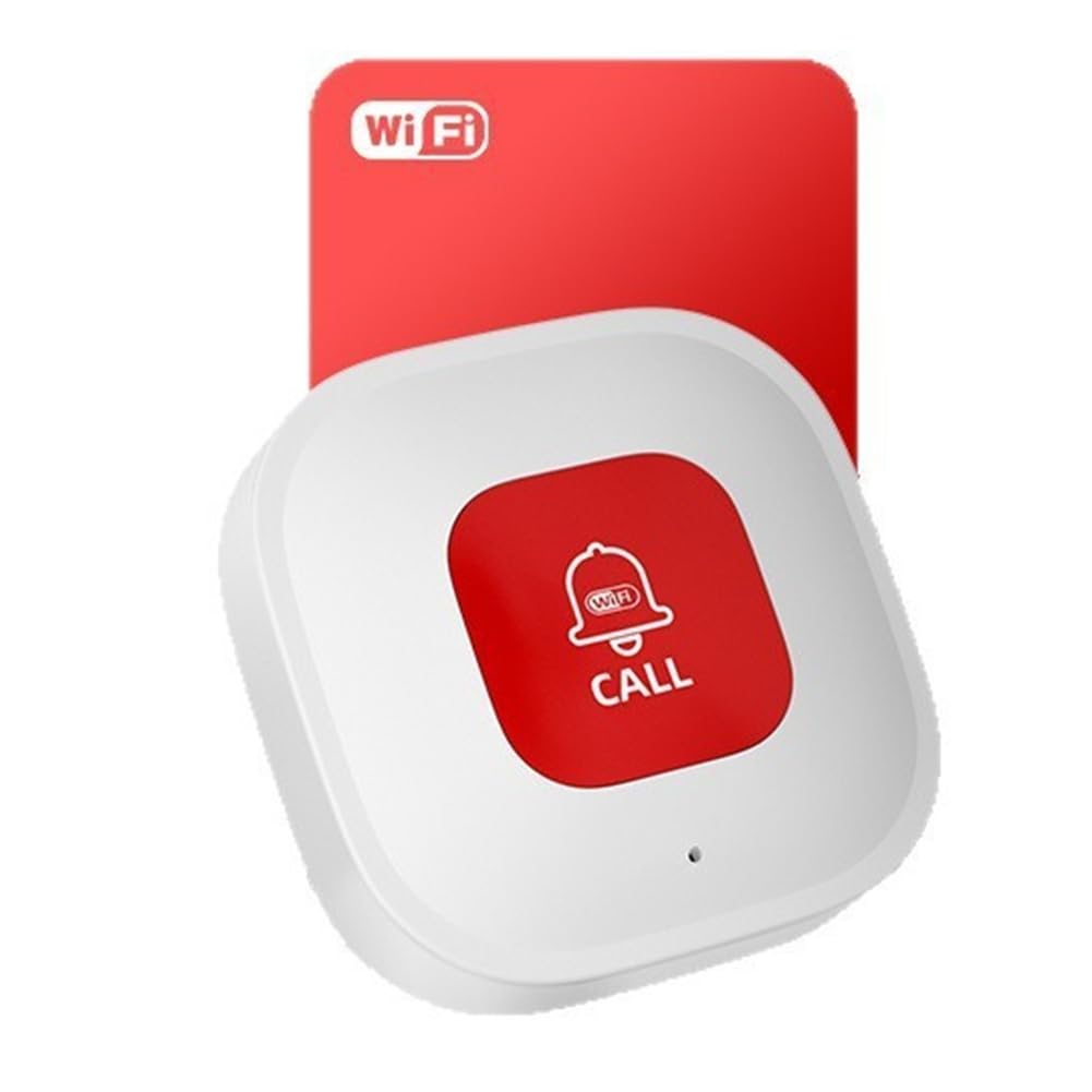 Jnchdghwa Tuya WiFi Caregiver Call Button Caregiver Call Button for Elderly Life Alert System Elderly Monitoring,Caregiver Pager
