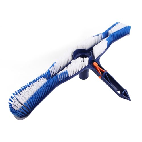 WOHPNLE 2 in 1 Pool Brush Vacuum Head, ABS Bristle, Plastic Material, Blue, Pool Cleaning Tool