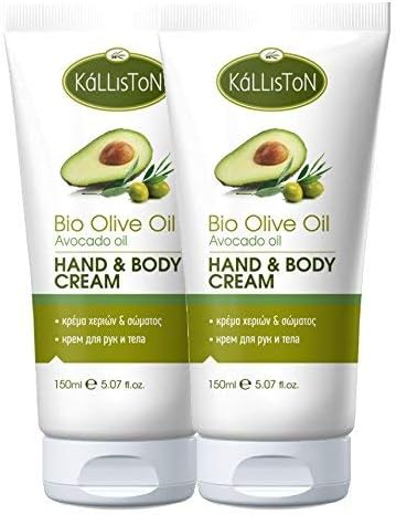 Kalliston, Organic Avocado Olive Oil Lotion, Hand & Body Cream, Made in Island of Crete, Greece, 5.07 oz Each, Pack of 2
