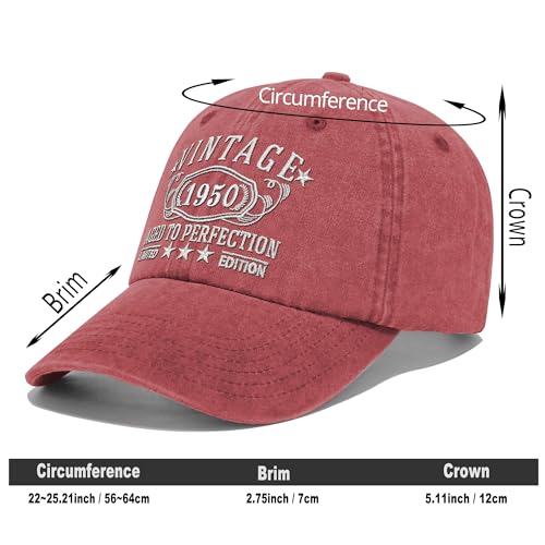 Image of 1926-1996 Birthday Gifts for Men Women,Personalized 30th-100th Birthday Ideas Gift,Parents Vintage Hat