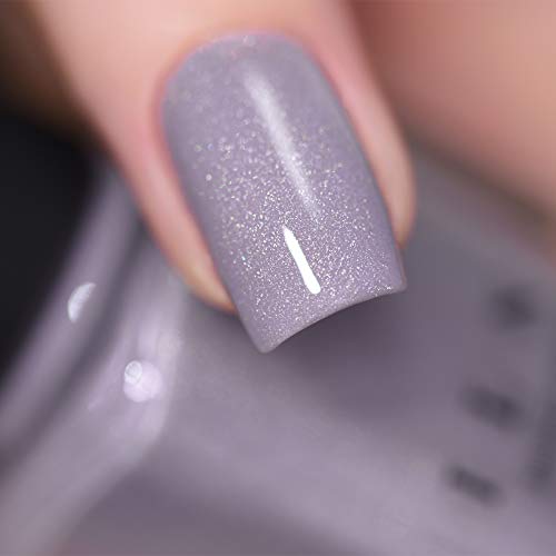 Image of ILNP ASAP - Soft Lavender Blue Neutral Nail Polish, Subtle Holographic, Chip Resistant, 7-Free, Non-Toxic, Vegan, Cruelty Free, 12ml