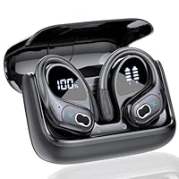 STECEi Bluetooth 5.4 AI Kopfhörer Übersetzer 164 Sprachen mit App, Ohrhaken und ENC Mic, 6 Übersetzungsmodi für Business, Schwarz