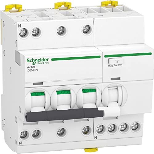 Disjoncteur différentiel courbe C 16A Schneider Acti9 iDD40N triphasé