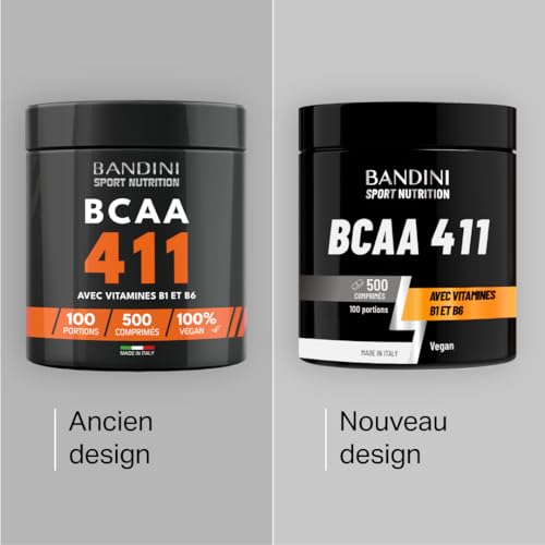 Bandini® BCAA 4.1.1 500 Comprimés = 100 Entrainements | Pré-workout Booster puissant | Sans OGM | Musculation & Fitness | Acide Aminés Essentiels Valine Leucine Vitamine B1 et B6 | Assimilation Rapide – Image 3