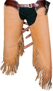 Boucle De Protection Homme En Daim Franges – Chaps Western Cowboy, Taille Réglable, Neuf
