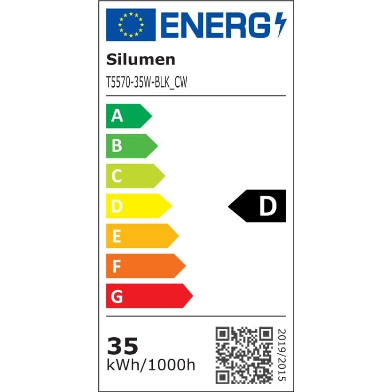 SILAMP Réglette Suspendue LED Large 120cm 35W Noir - Blanc Neutre 4000K - 5500K