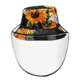 Talla: M (56-58 cm). Skyeye Sombrero de pescador con estampado estampado, antisaliva, antiespuma, plegable, para montañismo, para mujer, verano salvaje, Negro , 56/58