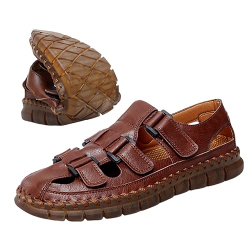 Men’s Hiking Trail Sandals: Outdoor Closed Toe Sport Shoes with Arch Support