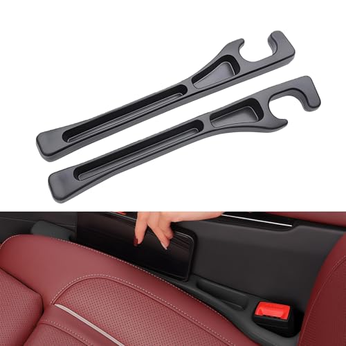 MTABCTY Car Seat Gap Filler Organizer 2 PCS Black Universal Seat Gap Plug Blocker Anti-Drop Console Catcher Phone Keys Storage for Car Truck SUV Auto Accessories Style2