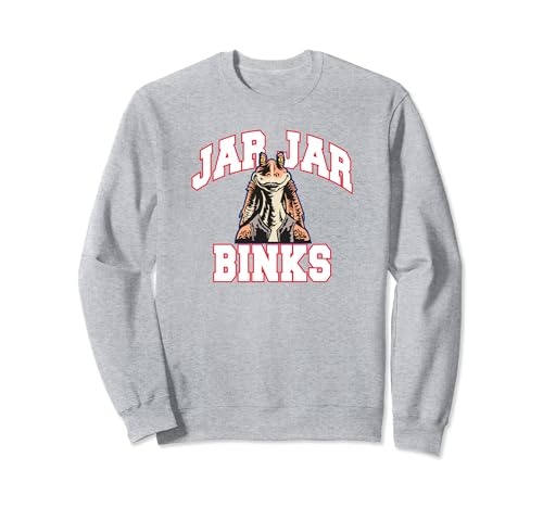 Sweatshirt Star Wars Jar Jar Binks portrait centré pour fans de la saga
