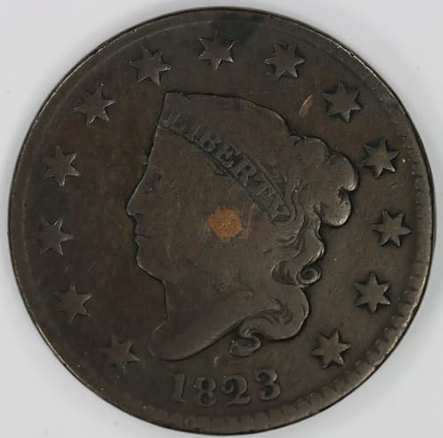 1823 Coronet Head Large Cent Copper Penny 1c Coin