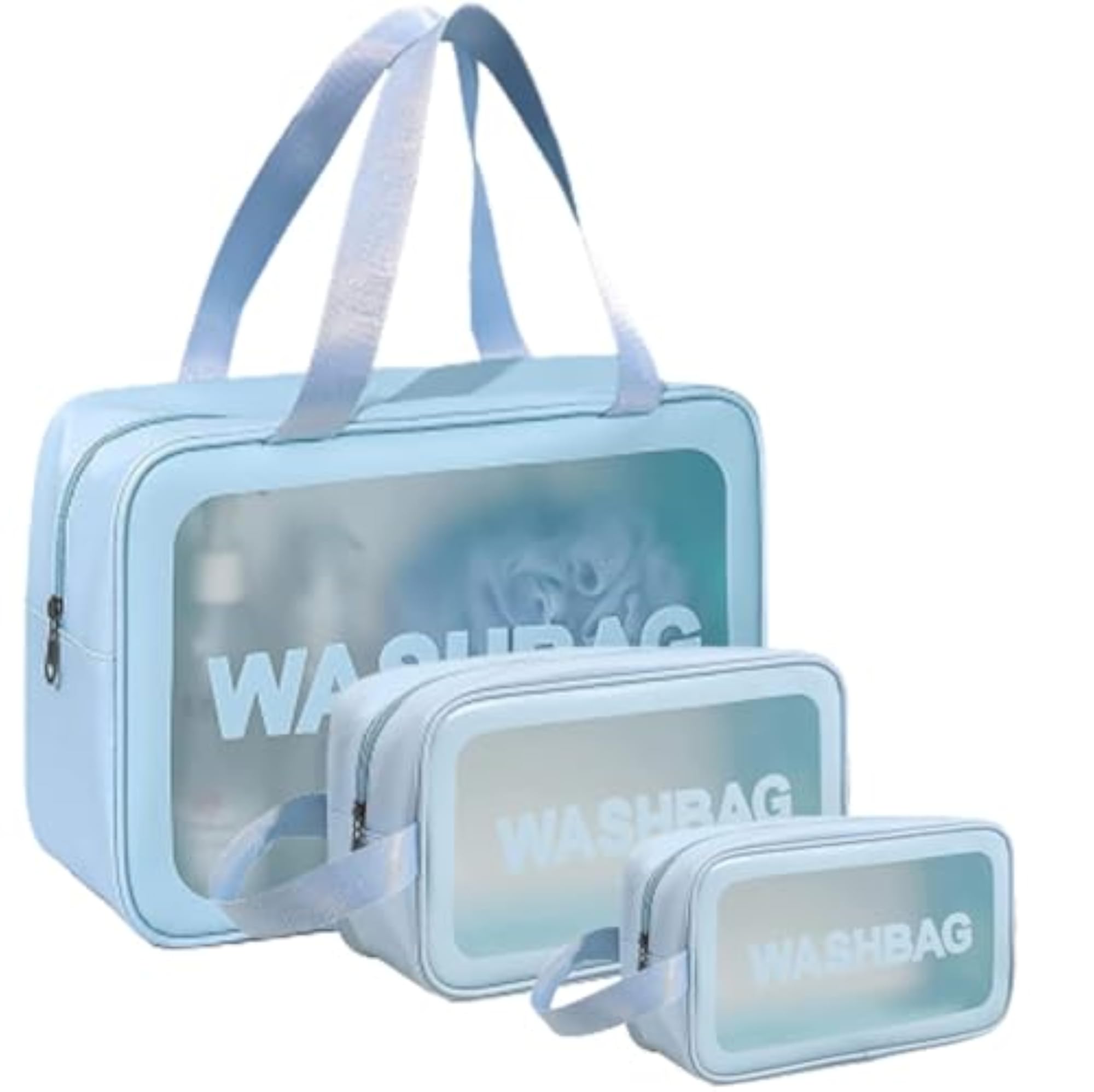 Transparent Makeup Organizer Pouch Set, Travel Toiletry Bags