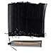 Stuurvnee 50 Pi¨¨Ces S¨¦Ries Sacs en Organza pour Ventilateur ¨¤ Main Noir 2 X 10 Pouces Pochettes ¨¤ Cordon de Serrage Halloween Transparents Sacs-Cadeaux pour Ventilateur Pliants