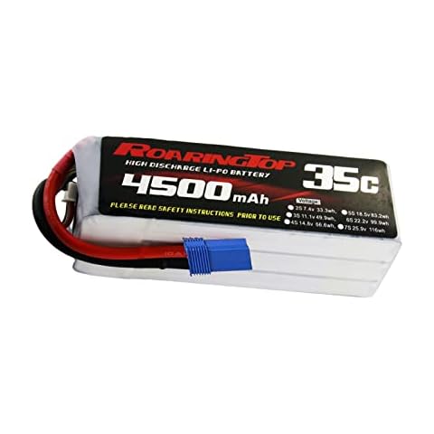 RoaringTop 6S 4500mAh 22.2V 35C LiPo Battery Soft Case Battery with EC5 Plug for RC Plane RC Airplane RC Helicopter DJI Airplane RC Quadcopter Helicopter Drone FPV Cover