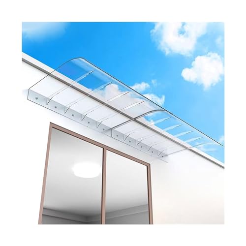 Auvent d'entrée robuste en polycarbonate marron pour façade contemporaine - 7