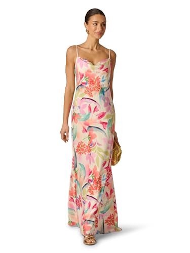 Image of Adrianna Papell Printed Sateen Long Dress