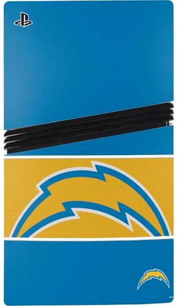 Skinit Decal Gaming Skin Compatible with PS5 Pro Bundle - Officially Licensed NFL Los Angeles Chargers Zone Block Design