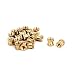 Produktbild sourcing map 20Stk M3x5mmx5mm Innengewinde Messing Gerändelt Insert Embedded Muttern Goldton