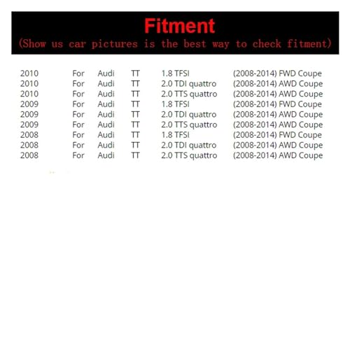 Difusor de parachoques trasero OZCCH compatible con Audi TT 8J estándar 2008-2010 7