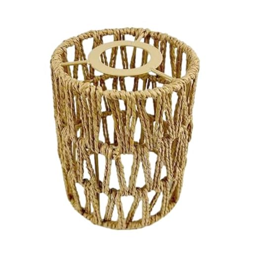 Pantalla Para Lámpara De Ratán (3 Pcs) - Techo Con Cubierta De Colgante Cilíndrica Vintage | Reemplazo Pantalla De Lámpara Mimbre Boho Colgante | Lámpara De Pie, Luz Nocturna, Decoración Del Hogar
