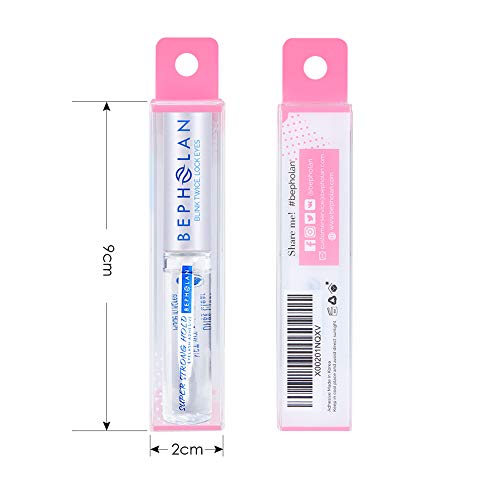 BEPHOLAN Professional Clear Eyelash Glue | Latex Free | Strong Hold for False Eyelashes | Eyelash Adhesive | Safe on Skin | Suitable for Sensitive Eyes | Clear 176 oz