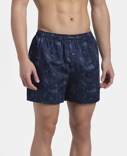 Image of Jockey 8222 Men Super Combed Mercerized Cotton Woven Checkered Inner Boxers with Ultrasoft and Durable Inner Waistband (Pack of 2, Colors & Prints May Vary)