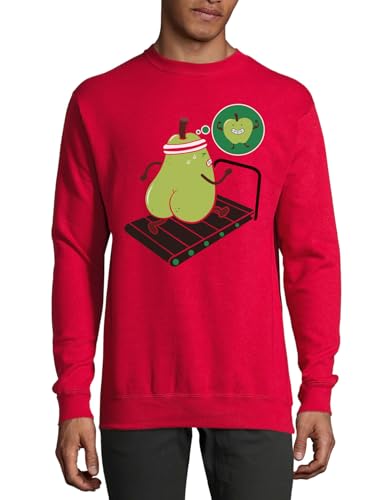 Pull en coton Rouge Running Pear exprimez votre passion pour le fitness au quotidien