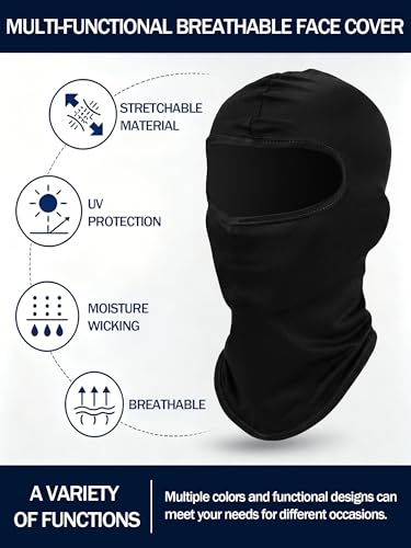 Image of Zhanmai 9 Pcs Ski Mask for Men Women UVSun Protection Face Mask Windproof Breathable Full Cover Balaclava for Outdoor